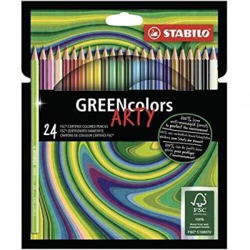 Pochette de 24 crayons de couleur GREENcolors STABILO ARTY