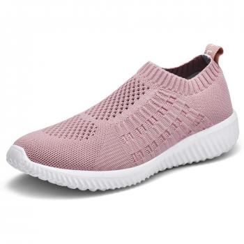 Breathable Women's TIOSEBON Walking Sneakers – Lightweight Mesh, UK 3 in Mauve