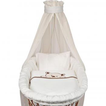 Baby Butt Stubenwagenset 4-tlg. Chiffon-Himmel beige 80x80 cm