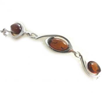 Pulsera 'Inspiration' Ámbar Coñac en Plata 9 mm