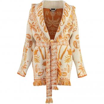 Cardigan Arancione XS Lush Nature 100% lana