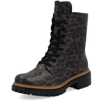 Rieker Schnürboots mit kontrastfarbener Sohle