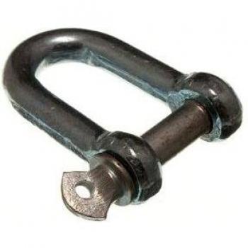 Professional Grade D Shackle U Lock and Pin Wire Rope Fastener 10mm 7/16 Inch BZP (Pack of 200)