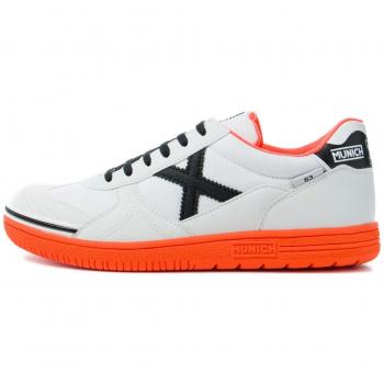 Munich G3 All-Weather Indoor Cleats – Unisex Adults (Blanco/Naranja), Size 9 UK