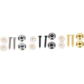 Guitar Strap Locks 2PCS Mushroom Head Silver
