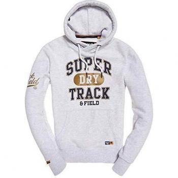 Superdry Felpa Uomo Super Track Metallic, Grigio (Podium Ice Marl Xp3)