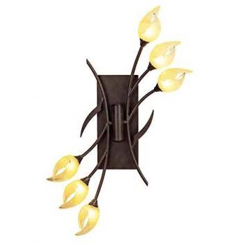 Appareil d’éclairage Hollet plafond à 6 ampoules G9 – Marron / Noir métallisé