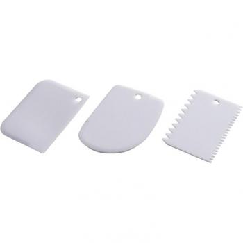 Set de 3 Espátulas Cortadoras y Raspadoras para Pasteles