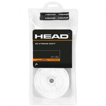 Head XtremeSoft 30-Pack Overgrip for Tennis Racquets (White)