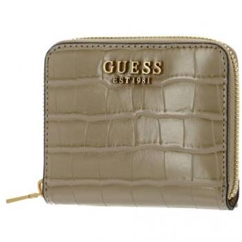 Portefeuille GUESS Laurel SLG Mini Sac à Bourrettes Beige Femme