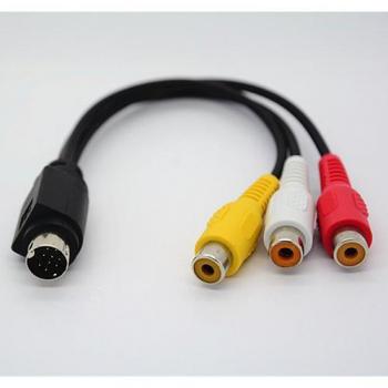 Câble AV 9 broches S-VIDEO vers 3 RCA pour téléviseur