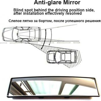 Miroir de voiture anti-éblouissement à cadre stylisé