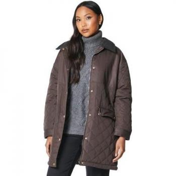Choco‑Cord Quill Collar Jacket for Women, Size 12 UK