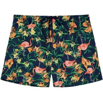 Herren Bade-Shorts im Flamingo-Design