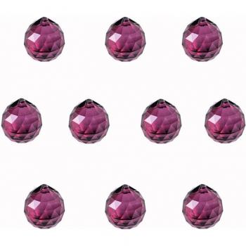 Faceted Purple Glass Crystal Ball Pendant Lighting (5/10 pcs)