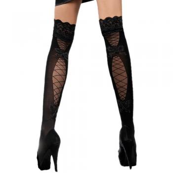 LivCo Corsetti Altii Stocking (Unten) geteilt hinten – Schwarze Variante, Small/Large