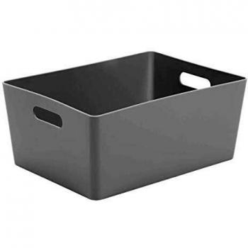 Wham Grey Rectangular Studio Basket 5.02 11.5 Litre NWT3890