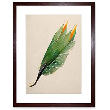 Paradise Forest Leaf Print – Brown Framed