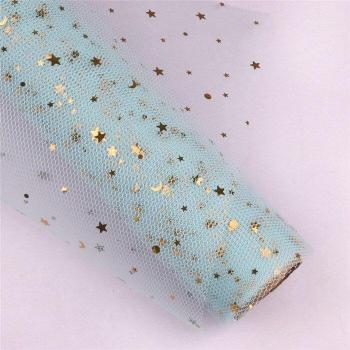 Star Moon Lace Mesh Sequins Craft Paper Roll