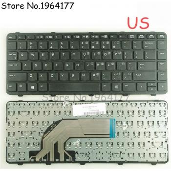 GZEELE English Black Laptop Keyboard with Frame for HP ProBook 440 G0
