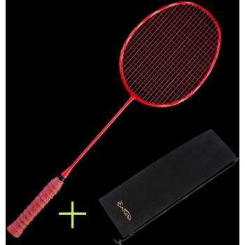 Raquette Carbon Pro Badminton – Ultra-Légère, Poignées Carbon, Sac Inclus