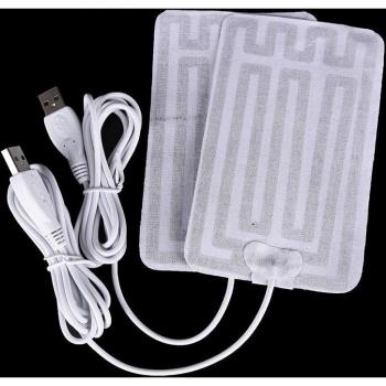 Gilet chauffant de camping, ensemble de coussins chauffants électriques pour le dos, système solaire USB 5 V