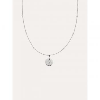Collar de plata 925 con medallón inicial Q