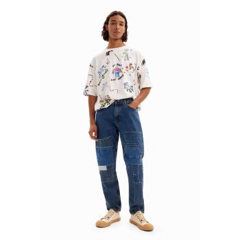 Desigual, Calças carrot jeans, Algodão, Azul, 32