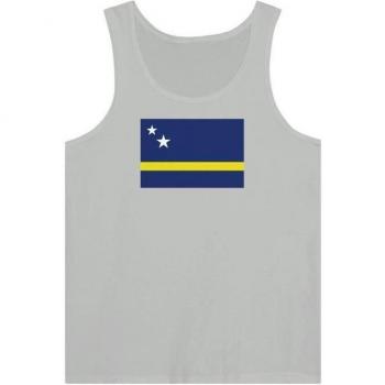 Grey Curaçao Flag Sleeveless Top – Slim Cut, Cotton