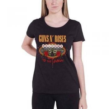 Welcome to the Jungle Black Tee for Women