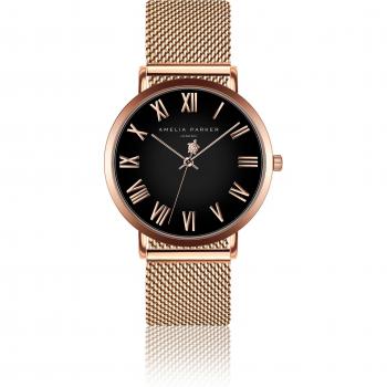 Amelia Parker Women's Grand Noir Mesh Watch