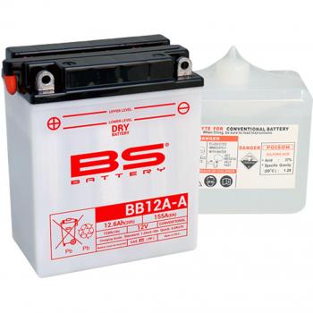 Batteria BS YB12A-A con acido a corredo