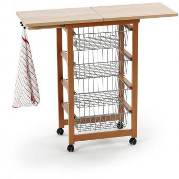 Carro de Cocina Arit GASTONCINO Plano Abriable en Haya Maciza Color Cereza