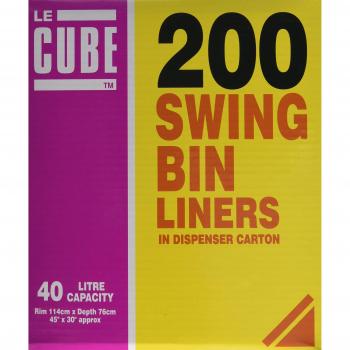 Le Cube 480 – Contenedor de bolsas de basura, 40 L (200 unidades)