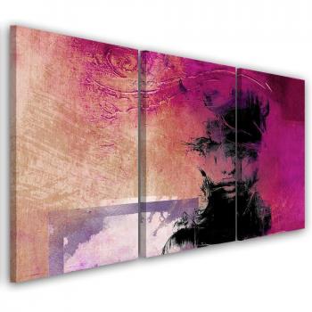 Ms. Glamour Violett – 3‑seitiger Leinwanddruck, 60 × 40 cm