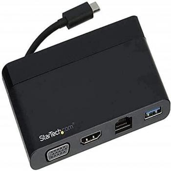 StarTech.com Adattatore multiporta USB C con HDMI, VGA, Gigabit Ethernet e USB 3
