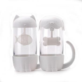Gras‑geprägtes Tee‑Sieb 300 ml „Tierfreunde“ – Kaffee