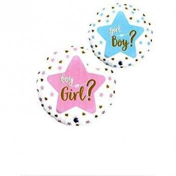 Mylar Boy OR Girl Stella 46 cm 18 Festa Nascita