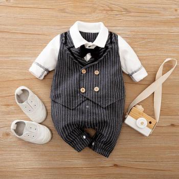 Gestreifter Ramper für Neugeborene, Baby Junge, 0-18 Monate