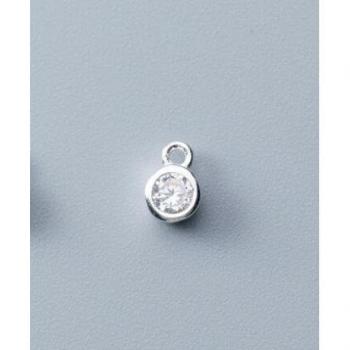 Gold/Rose Gold Mini Zirkon‑Reize: 4 mm, 925 Sterling Silber Anhänger für Frauen