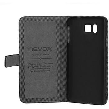 Nevox ORDO Mobiltelefon-Schutzhülle aus PU-Kunstleder in Grau und Schwarz für Samsung Galaxy Alpha