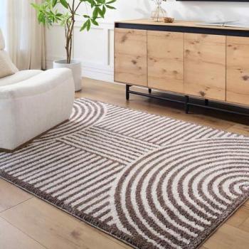 Living Room Shaggy Green Rug – Livabliss Easy Clean