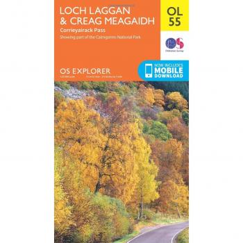 Ordnance Survey Map of Loch Laggan & Creag Meagaidh