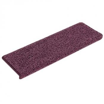 Tappetini di sicurezza per scale 30 pezzi 65x21x4 cm color viola scuro e bordo rettangolare