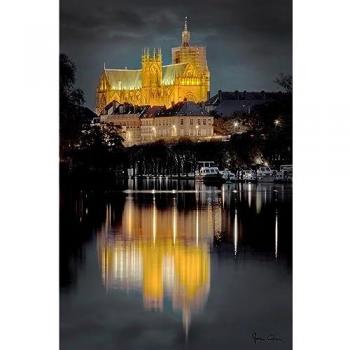 Mural Cathédrale de Metz – Tableau 80x120 cm en verre synthétique