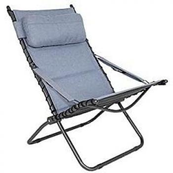 Crespo Tex-Comfort Campingstuhl, Aluminium, Blau, 89x53 cm