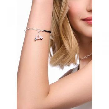 THOMAS SABO Silver Pink Scooter Charm