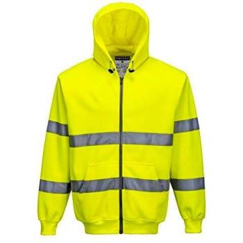 Portwest Hi-Vis Zip Hoodie Yellow