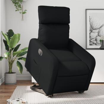 Relaxsessel elektrisch mit Aufstehhilfe Schwarz Kunstleder