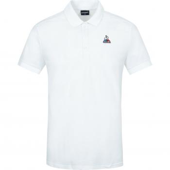 Le Coq Sportif Herren Kurzarm Polo Kokosnuss Weiß S